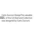 Carlo Zucconi*CZ Diamond Collection Cubic Zirconia*Necklace+SILVER Chain silver tone in original box