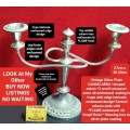EPNS Candelabra 2cross over ARMS*Middle Flame finial+Embossing Intricate edges top+base rim