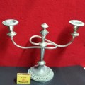 EPNS Candelabra 2cross over ARMS*Middle Flame final+Embossing Intricate edges top+base rim