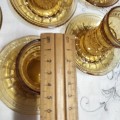 6 Amber glass Cups+saucers small* hook handle Turkish style LOOK At All My BUY NOW ltems NO WAITING