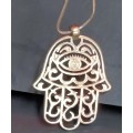 NECKLACE * Pendant Hamsa Eye To ward off Evil+Evil Spirits +ChainLOOK At My BUY NOW items NO WAITING