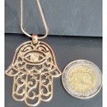 NECKLACE * Pendant Hamsa Eye To ward off Evil+Evil Spirits +ChainLOOK At My BUY NOW items NO WAITING