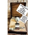 VTG Boxed set CHRISTENING gift*Egg Cup Serviette Ring Tea Spoon EPNS LOOK At My BUY NOW* NO WAITING