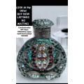 !!!WOW!!!Bohemian Perfume bottle Rhinestone crystal Mesh hand crafted *Czechoslovakia