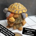 Pill Box lift of lid Tortoise Totem Pole small composite