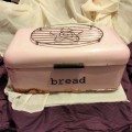 Metal Pink Bread Bin+Cooling rack TLC required *2 Items LOOK At My BUY NOW*NO WAITING