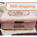 Metal Pink Bread Bin+Cooling rack TLC required *2 Items LOOK At My BUY NOW*NO WAITING