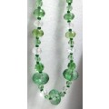 1 NECKLACE-  Vintage Italian Glass lass Beads + 3 large acrylic*LOOK At My BUY NOW items NO WAITING
