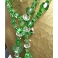 1 NECKLACE-  Vintage Italian Glass lass Beads + 3 large acrylic*LOOK At My BUY NOW items NO WAITING