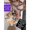 1 NECKLACE - MURANO Millefiori Glass Gold foil lamp work on Chain LOOK At My BUY NOW*NO WAITING