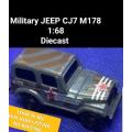 Military Jeep CJ7 S8301 M178 1:68 DIECAST metal LOOK At My BUY NOW LISTINGS NO WAITING