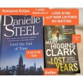 2 Books  USED -Author Danielle Steel Until the End of TIME+ 2013 Mary Higgins Clark 2012 Lost Years