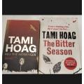 2 Books  USED -Author TAMI HOAG Kill the messenger+ The bitter season Soft cover