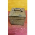 VELVET LINED WOODEN DYNAMITE BOX WITH LATCH