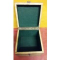 VELVET LINED WOODEN DYNAMITE BOX WITH LATCH