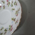 `WINSOME` ROYAL ALBERT SAUCER WITH GOLDEN RIM