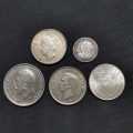 Silver Coin Grouping of 5 - 1 Bid takes the lot