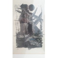 Gunther Van Der  Reis famous  German born South African artist signed lithograph