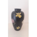 Collectible Japanese Awaji Art Deco vase 1930's with floral motif