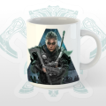 Assassin`s Creed Valhalla Mug with Female character.
