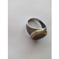 COOL MEN`S SILVER 925 ENGRAVED RING SIZE 12