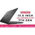 7TH GEN i5*DELL INSPIRON 3567 i5-7200u*1000GB HDD*4GB RAM*15.6" HD DISPLAY*DVD