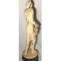 HAND CARVED STATUE OF A MAN STANDING 38cm HIGH