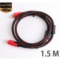 High Speed 1.5m 5ft HDMI Cable 1.4V 1080P HD w/ Ethernet 3D Ready HDTV 150cm