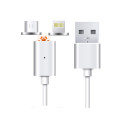 *LOCAL STOCK* 2-In-1 Magnetic Adapter Charger Cable For Iphone Ipad & Samsung Micro USB - Silver