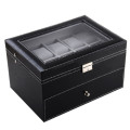 Luxury 20 Slots PU Leather Watch Display Collection Case Jewelry Storage Organizer Unboxed