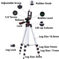 110cm Portable Aluminium Travel Tripod with Phone Mount Adapter Unboxed