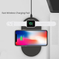 2 in 1 QI Wireless Fast Charging Pad Stand-Black Unboxed