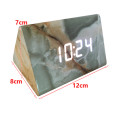 Multi-function Triangle LED Digital Marble Pattern Alarm Clock Unboxed