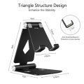 Foldable Aluminum Stand for Smartphone & Mini Tablets - Black Unboxed