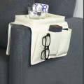 Sofa Armrest Organizer with Cup Holder Tray - White Unboxed