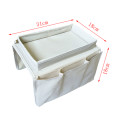 Sofa Armrest Organizer with Cup Holder Tray - White Unboxed