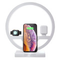 4 in 1 Fast Wireless Charging Dock Station with LED Desk Lamp-White Unboxed