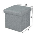 Cube Fabric Folding Storage Bins - Grey Unboxed