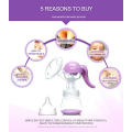 Manual Breast Pump with Lid for Breastfeeding using only 100% Food Grade, BPA-Free