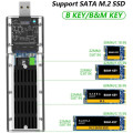 High Speed USB3.0 Gen1 External M.2 NGFF SATA SSD Enclosure