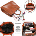 Womens Large Capacity PU Leather Bag Top Handle Satchel Handbag Fashion Purse Shoulder Bag