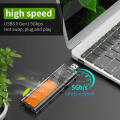 High Speed USB3.0 Gen1 External M.2 NGFF SATA SSD Enclosure - Gold