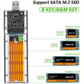 High Speed USB3.0 Gen1 External M.2 NGFF SATA SSD Enclosure - Gold