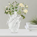 Heart Resin Vases - Heart Shaped Flower Pot Sculptures Table Art Decor