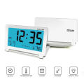 Portable Ultrathin LED Digital Travel Alarm Clock with Night Lamp - White