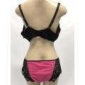 size 42D big bra and panty set pink