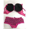 size 40D big bra and panty set red