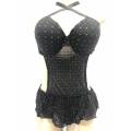 SIZE XL one piece bra and panty set black