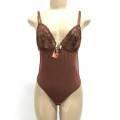 Size S one piece chiffon Lingerie brown