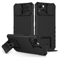 Case with Slide Camera Cover with kickstand for Iphone 13 pro max (6.7`)  Black
